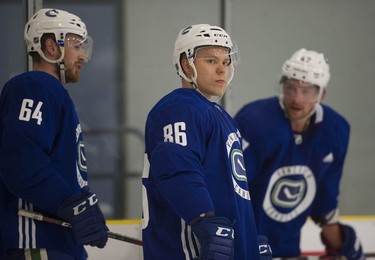 Petrus Palmu at Vancouver Canucks 2018 training camp at the Meadow Park Sports Centre in Whistler, BC Friday, September 14, 2018.