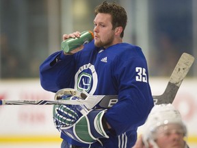Studious netminder Thatcher Demko, who worked out Saturday in Whistler with the Vancouver Canucks, is ahead of the NHL mind game.