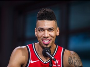 New on the Raptors roster Danny Green during a press conference at the Toronto Raptors media day at the Scotiabank Arena in Toronto, Ont. on Monday September 24, 2018. Ernest Doroszuk/Toronto Sun/Postmedia