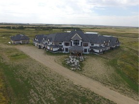 This 12,000-square-foot unfinished mansion near Kinistino, Sask., goes on the auction block Oct. 11, 2018. Ritchie Bros. Auctions says they have never had anything quite like this pass by their doors before. (Ritchie Bros. Auction photo for the Saskatoon StarPhoenix)
