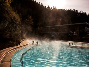 Radium Hot Springs pools in Kootenay National Park.