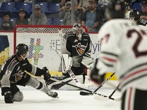 Trent Miner was solid in the Vancouver Giants' net in a 2-1 overtime loss to the Portland Winterhawks on Saturday at the Langley Events Centre.
