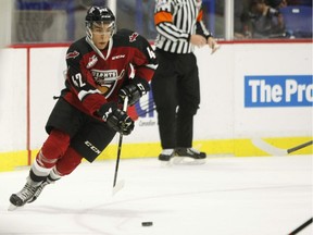 Vancouver Giants forward Justin Sourdif is already making an impact with the WHL club as a 16-year-old rookie. Chris Relke, Vancouver Giants