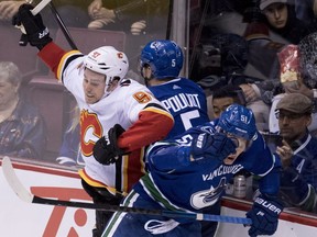 The Vancouver Canucks will open a six-game NHL road trip Saturday night in Calgary, facing a Flames team they scorched 5-2 on Wednesday at Rogers Arena.
