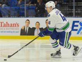 Canucks prospect Olli Juolevi scored his first goal with the Utica Comets this past week.