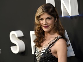 FILE - In this April 9, 2018 file photo, Selma Blair arrives at the Los Angeles premiere of "Lost in Space" at the ArcLight Cinerama Dome. The film and TV actress has announced she is dealing with a diagnosis of multiple sclerosis. In a post Saturday, Oct. 20, 2018 on her Instagram account, Blair, 46, says she was diagnosed with the disease of the central nervous system on Aug. 16.