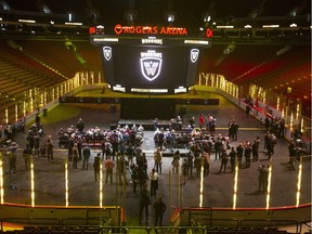 Rogers Arena in September, when the newly named Vancouver Warriors was unveiled. The box lacrosse presence will be for real Friday night when the Warriors open their National Lacrosse League regular season campaign against the Calgary Roughnecks.