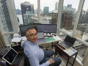 Nelson Lee lives in an 800 square-foot apartment on the 25th floor of building in Vancouver's Coal Harbour neighbourhood.