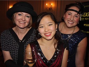 ROYAL FLAP: Joined by her daughter Kaelan McKechnie, Family Services of Great Vancouver CEO Karen Kirkpatrick and Amanda Sayfy, director of fund development, welcomed guests to the firm's first ever Speakeasy Soiree.