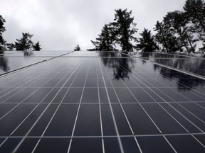 Off the grid and no longer relying on diesel generators for power, False Bay school, which was built in 1953, converted to solar energy in March 2016. Solar panels can be seen on the school grounds on Lasqueti Island, B.C., Thursday, November 24, 2016.