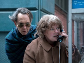 Richard E. Grant and Melissa McCarthy in the film Can You Ever Forgive Me?