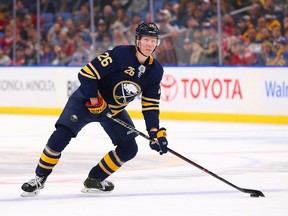 Rasmus Dahlin of the Buffalo Sabres is looking forward to seeing how well Elias Pettersson is playing for the Vancouver Canucks today.