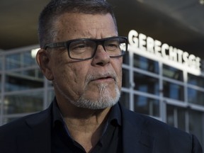 Self-styled Dutch positivity guru Emile Ratelband answers questions during an interview in Utrecht, Netherlands, Thursday, Nov. 8, 2018.