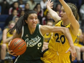 Walnut Grove Gators Jessica Wisotzki (#9) will be one of the feature players in the inaugural Big Ticket high school basketball tournament, which opens on Monday. Wisotzki and the Gators lost the Triple A provincial finals to the Kelowna Owls earlier this year.