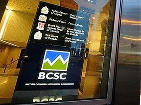 The B.C. Securities Commission (BCSC) offices in downtown Vancouver.