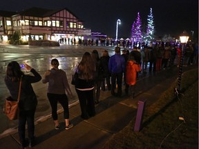 Calgarians waited in line to vote on the 2026 Winter Olympic plebiscite in New Brighton on Tuesday, Nov. 13, 2018.