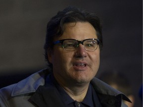 Vancouver Canucks owner Francesco Aquilini attends the unveiling of the Pat Quinn statue prior to the Canucks playing the Calgary Flames in a regular season NHL hockey game at Rogers Arena, Feb. 18 2017.