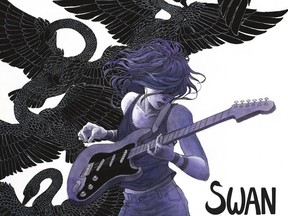 Swan Song. Cloudscape comics compendium cover by Renee Nault.