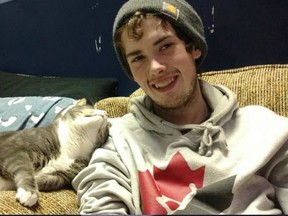 Duncan Moffat is shown in a photo from the Facebook page "Missing: Duncan Moffat." A 23-year-old Vancouver Island man is recovering in a Victoria hospital after driving off a cliff and being pinned in his truck with a broken femur for several days near Campbell River. THE CANADIAN PRESS/HO-Facebook/Missing:Duncan Moffatt MANDATORY CREDIT