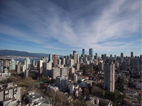 Condos and apartment buildings in Downtown Vancouver.