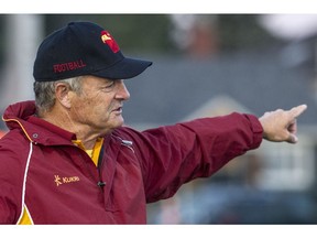 Kelly helped start W.J. Mouat’s program in 1987 and in 28 seasons as their head coach guided the Abbotsford-based squad to nine Triple A finals, including wins in 1992, 2002 and 2005. He is now the coach of the Notre Dame Jugglers.