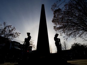 Remembrance Day at Commercial Drive cenotaph in Vancouver on Nov. 11, 2018.