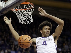 Washington's Matisse Thybulle dunks against Colorado in February NCAA college basketball game in Seattle. Washington has started the 2018-19 season with the kind of optimism that has been missing from the program since the early part of this decade and the last time they were in the NCAA Tournament. The Huskies were No. 25 in the preseason AP Top 25 and picked to finish third in the preseason Pac-12 poll.