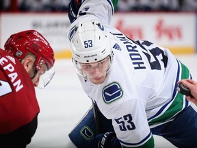 Bo Horvat leads the NHL in total face-offs and sports a 53.8 per cent efficiency.