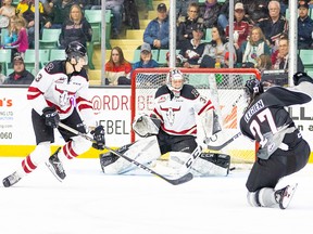 Jared Legien debuted with the Vancouver Giants in Friday's 6-0 road win over the Red Deer Rebels.