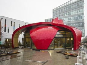 The Red Petal building at 555 Great Northern Way.
