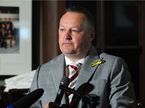 Barclay Parneta at his introductory news conference as the WHL Vancouver Giants' new general manager on May 23, 2018.