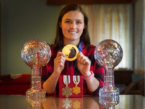 File: Marielle Thompson, who has been inducted to the BC Sports Hall of Fame for her ski-cross exploits,  won the gold medal at the Sochi Games in 2014. Photographed at her home in Whistler, BC, May 29, 2018.