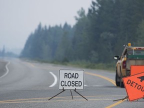 Highway 3 is closed in both directions east of Hope because of rocks on the road.