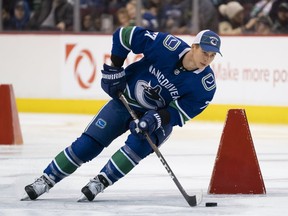 Nikolay Goldobin was a healthy scratch for the Canucks this week.