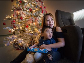 Princess Sarcol and her 3 year old son Nathan at their home in Vancouver, BC, Dec. 5, 2018.