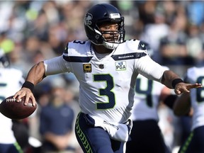 QB Russell Wilson's numbers aren't gawdy, but he's been remarkably efficient. He had three touchdowns on just four passes in the first half of last Sunday's win over the 49ers.
