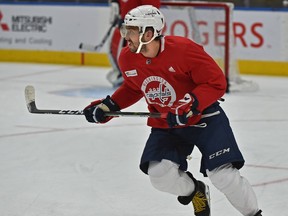 Washington Capitals Alex Ovechkin during practice Wednesday, Oct. 24 2018, in preparation for the Oilers match Thursday at Rogers Place.