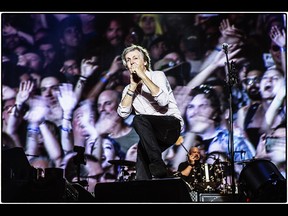 Paul McCartney performing in 2018 during the Freshen Up tour. McCartney will perform in Vancouver on July 6,2019.
