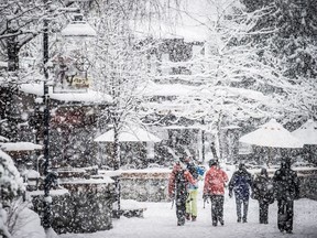 People walking in Whistler Village.