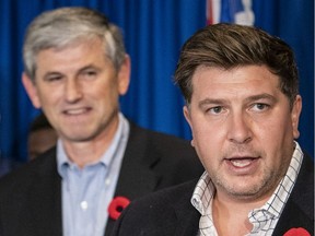 Could there be a B.C. election in 2019? Here are five ways it could happen. One would be Tony Harris, right, (seen with Liberal Leader Andrew Wilkinson) taking the Nanaimo seat away from the NDP in this month's byelection.