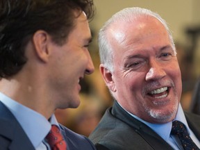 The political futures of Prime Minister Justin Trudeau and Premier John Horgan are tied to the LNG Canada project.