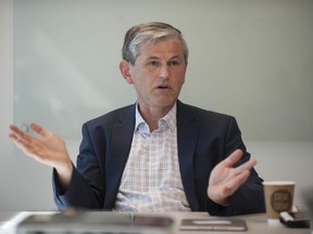B.C. Liberal party Leader Andrew Wilkinson. A Volkswagen driver got an $8,000 bill from ICBC. Would private insurance companies offer a better deal? Wilkinson thinks so.