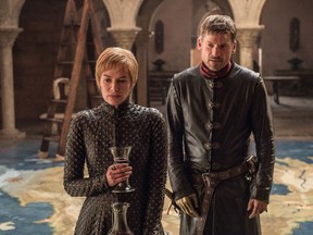 A series of single malt scotch whiskies inspired by the HBO hit show Game of Thrones will soon be available in B.C. Stars Lena Headey, left, and Nikolaj Coster-Waldau are pictured in in this still from the show.
