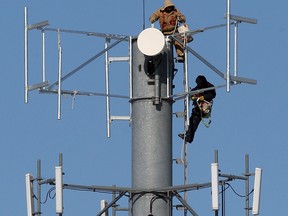 Huawei supplies some of the radio equipment that sits atop Telus cell towers.