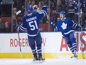 Forward William Nylander (right) and defenceman Jake Gardiner have been feeling the heat from Leafs Nation recently. (Chris Young/The Canadian Press)