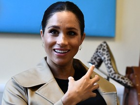 Britain's Meghan, Duchess of Sussex, visits Smart Works, a charity of which she has become patron, at St Charles hospital in west London on January 10, 2019.