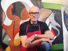 Tiko Kerr in his Vancouver studio on Jan. 7. Kerr is one of the artists whose work will be featured at a new multimedia exhibition at the SFU Harbour Centre in Vancouver as part of an event exploring the history, activism and experience of HIV.