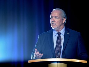 Premier John Horgan makes an announcement in Vancouver, BC., January 28, 2019.