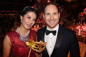 CARE GIVERS: Phoenix Television’s Lisa Wu and Global Television’s Paul Haysom served as masters of ceremonies of the Evening in Versailles gala celebrations.