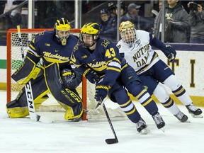 Michigan's Quinn Hughes put on a performance this past week on the power play.